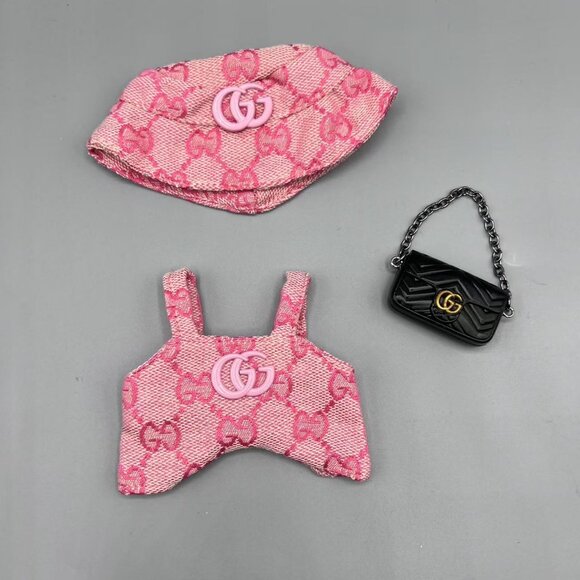 Outfit Set +Purse Fits Labubu Plush Figure – Handmade Clothes & Accessories - Picture 2 of 5